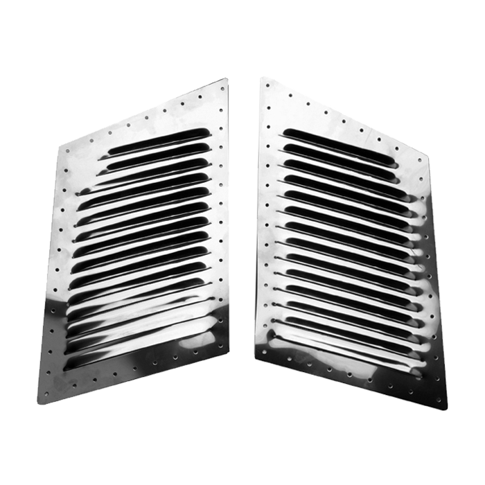 Medium Steel (WeldIn Sheet Metal) HiFlow™ Hood Louvers RunCool Hood Vents For Your Vehicle
