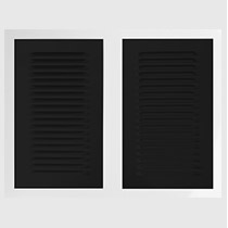 Size Rectangular (Straight-Cut) Powder-Coated Semi-Gloss Black Hi-Flow™