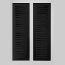 Size Semi-Long (Straight-Cut) Powder-Coated Semi-Gloss Black Hi-Flow™